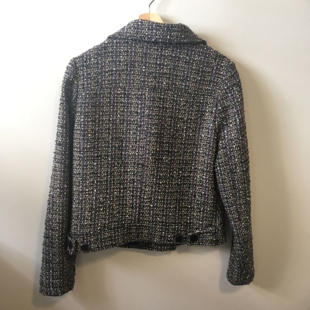 Gap Gray Stripes Multicolor Button Down Jacket - image 4